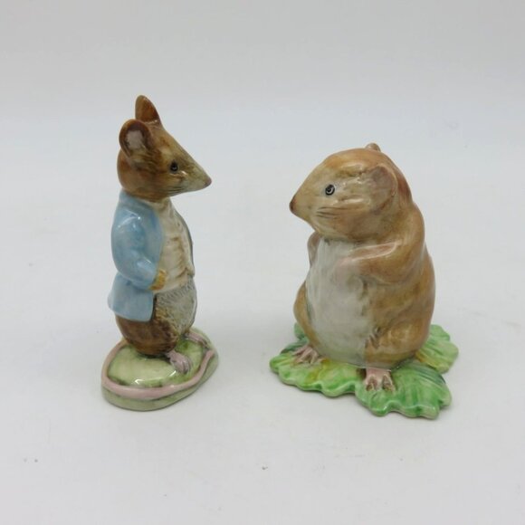 Beatrix Potter Johnny Town-Mouse & Timmy Willie Beswick England Vintage Figurine - Picture 3 of 10